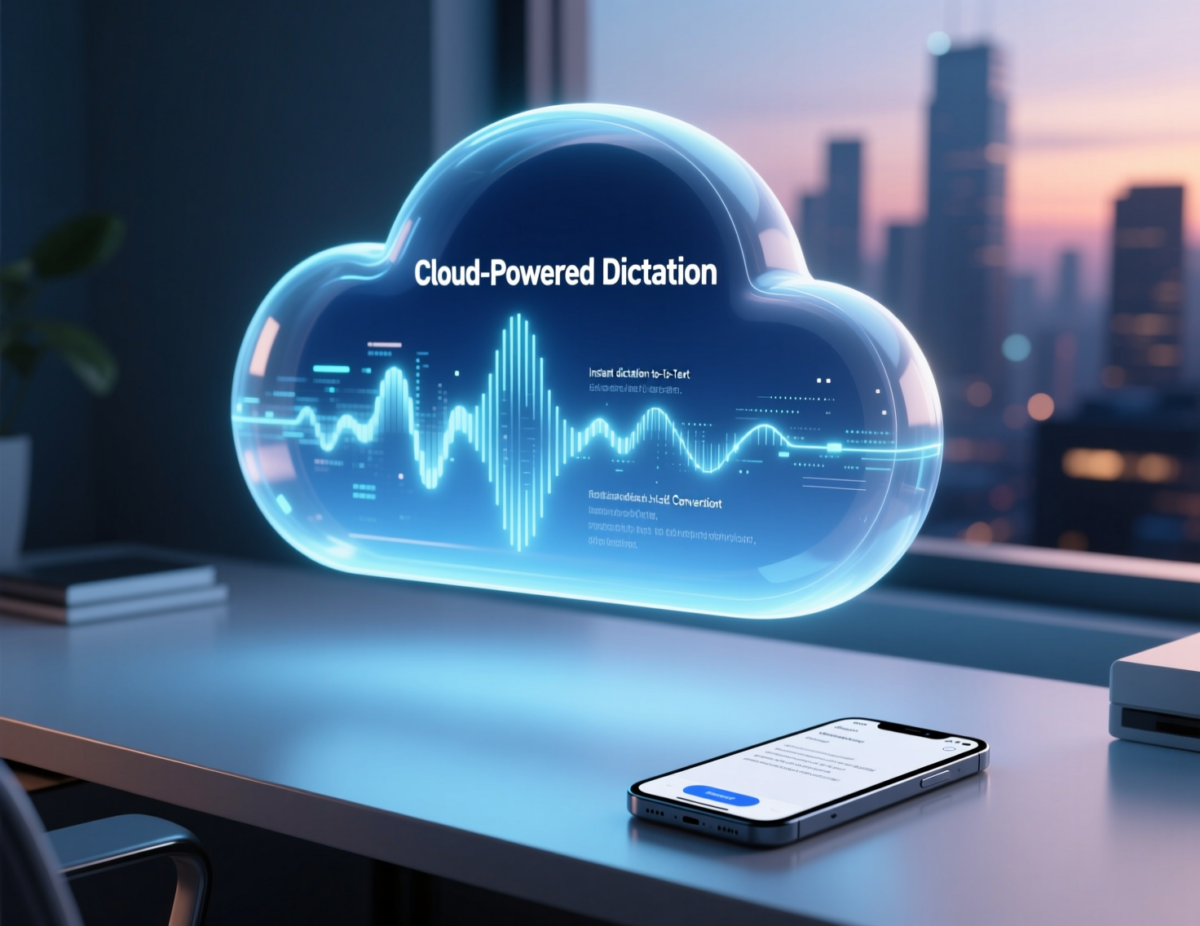 cloud powered dictation